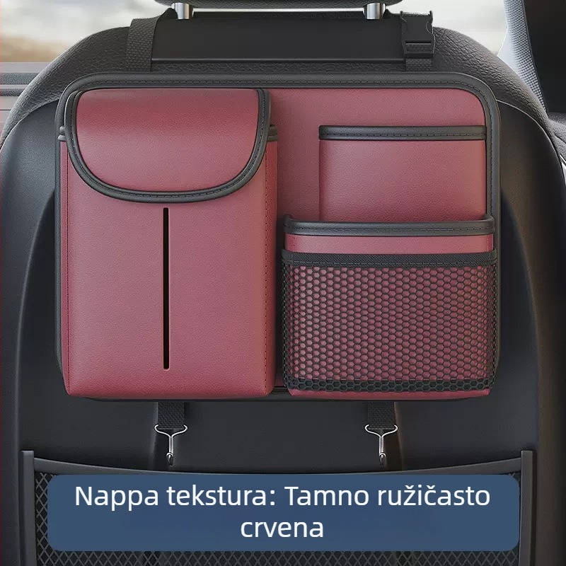 Wing Lion Dragon Organizator stražnjeg sjedala automobila - vodootporan, višenamjenski visi organizator za pohranu i kutija za maramice