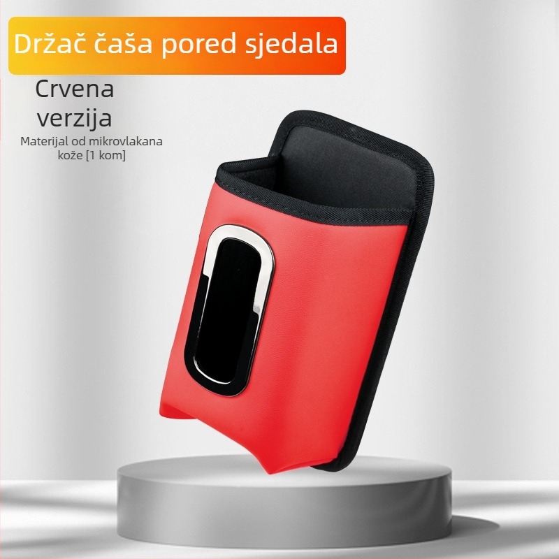 Kožna torbica za sjedište automobila – držač za bocu vode i kutija maramicama