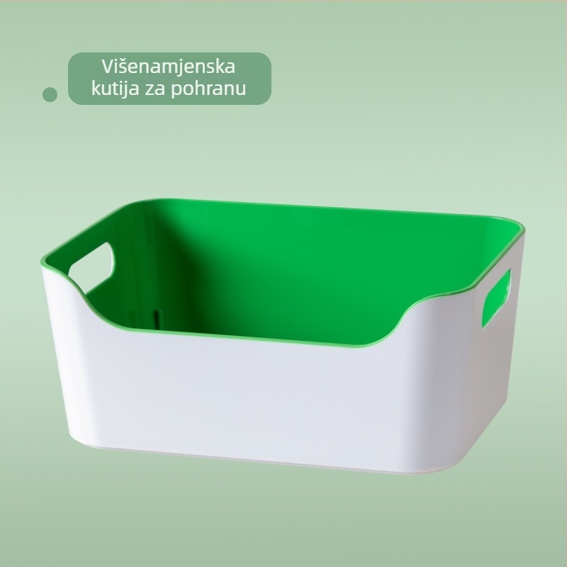 Dvobojni stolni organizator za kozmetiku i grickalice – ABS plast, dimenzije 24×17×10,3 cm