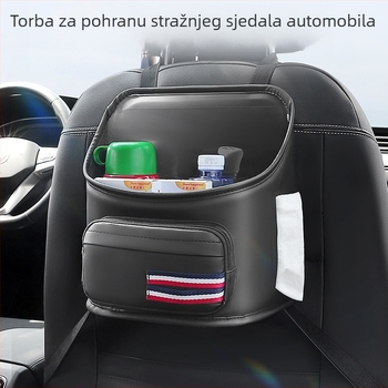 Kožni organizator stražnjeg dijela sjedala automobila, viseći spremnik za pohranu, držač kutije za maramice, vodootporan, odjeljak suh–mokra, univerzalna prilagodba