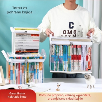 Sklopiva kutija za knjige za učenike, kutija za pohranu knjiga, organizator, otporna na vlagu i prijenosna.