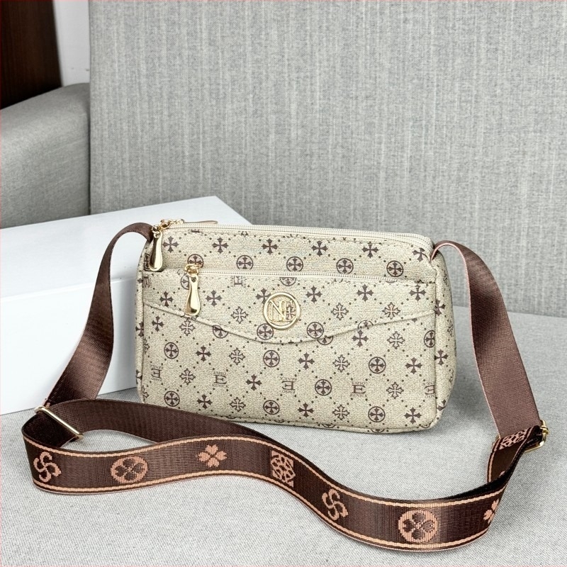 Guangzhou Hengli 2024 nova ženska crossbody torba srednje veličine, džep za telefon, džep za ID i zip zatvarač, kvadratnog oblika