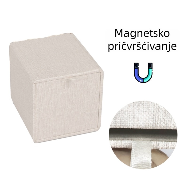 Kožna kutija za maramice, kvadratna, za auto, moderan minimalistički dizajn