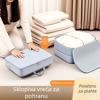 Putna kompresijska torba za odjeću, skladištenje jakne od perja, posteljine i pokrivača – zaštita od prašine, kućna upotreba