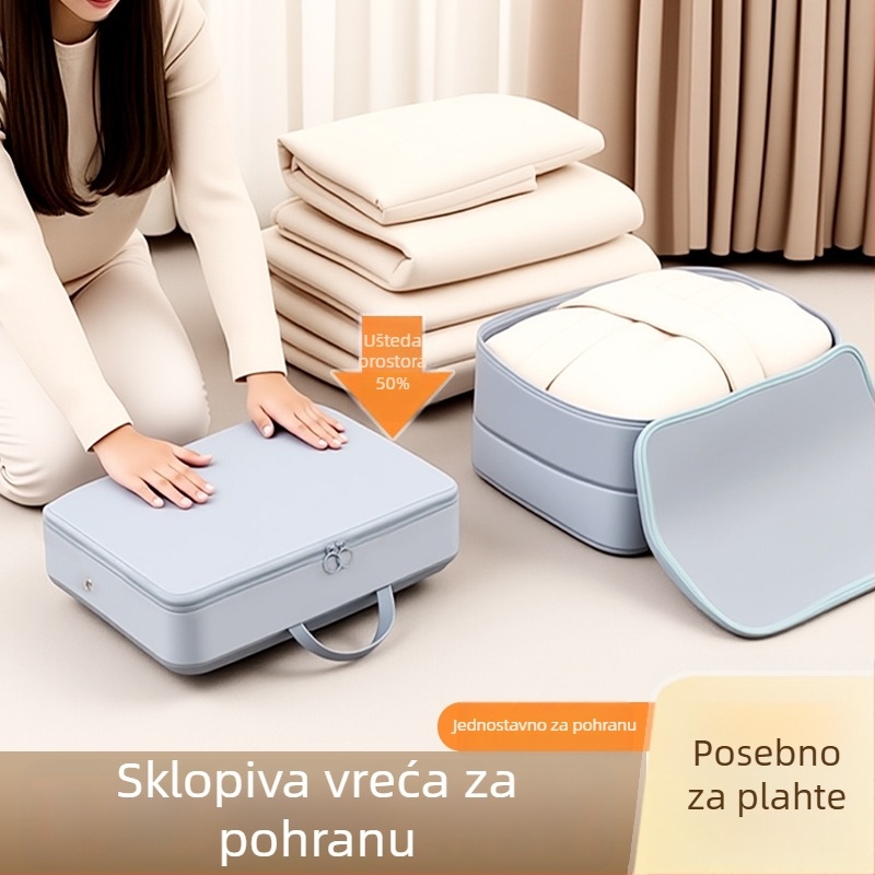 Putna kompresijska torba za odjeću, skladištenje jakne od perja, posteljine i pokrivača – zaštita od prašine, kućna upotreba
