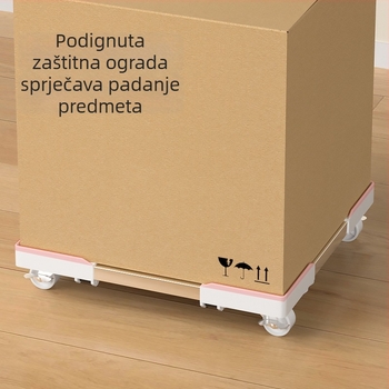 Izvadna baza za kutiju za pohranu s univerzalnim kotačićima, podesiva ploča i držač za kolica