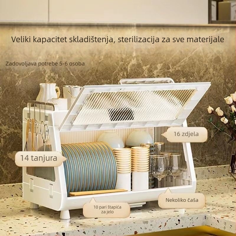 Nova kutija za pohranu zdjela i štapića za jelo, višenamjenski kuhinjski sušilni stalak velikog kapaciteta