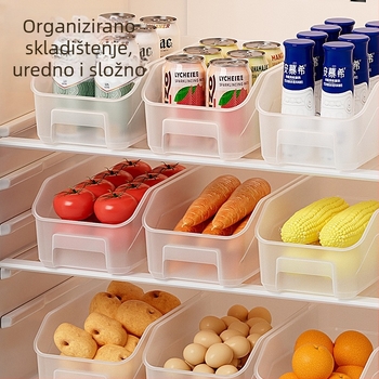 Veliki plastični kuhinjski koš za pohranu, pravokutnog oblika sa šikmim otvorom, stolni organizator, veliki kapacitet