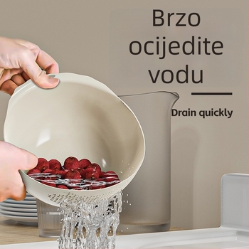 Višenamjenska cjedilica za pranje riže i povrća, skladištenje voća i povrća, kuhinjska odvodna posuda