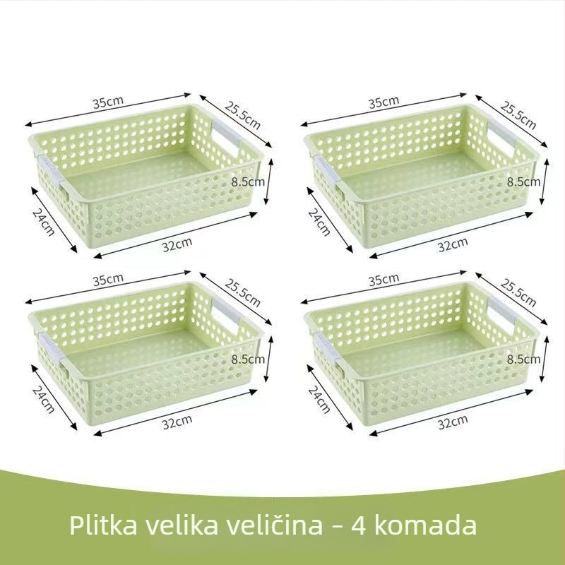 Plastični stolni koš za pohranu za kuhinju i dnevni boravak — A4 dokumenti, igračke i grickalice
