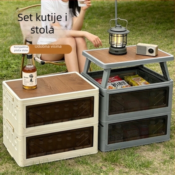 Camping kutija za pohranu i organizator prtljažnika automobila, velikog kapaciteta, sklopiva, višenamjenski 40–50 L