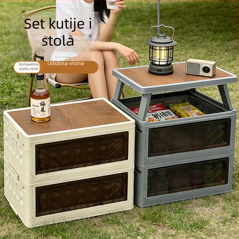 Camping kutija za pohranu i organizator prtljažnika automobila, velikog kapaciteta, sklopiva, višenamjenski 40–50 L