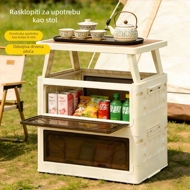 Camping kutija za pohranu i organizator prtljažnika automobila, velikog kapaciteta, sklopiva, višenamjenski 40–50 L