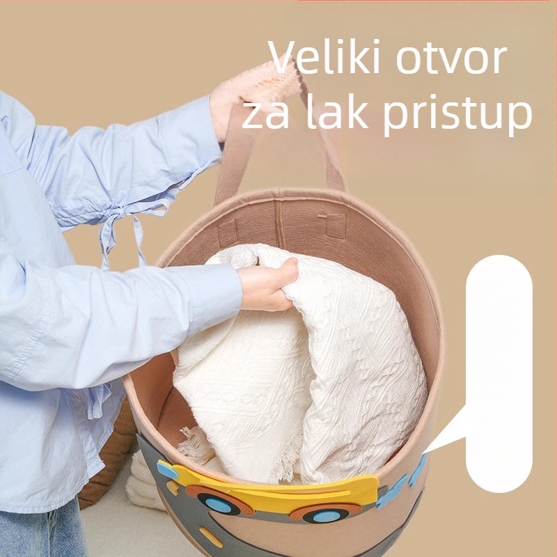 Kutija za pohranu od filca za plišane igračke, velika kapaciteta, kućna organizacija, koš za rublje i igračke