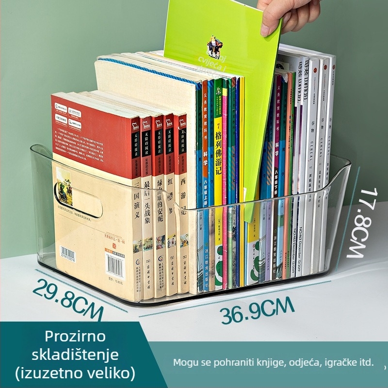 Prozirna stolna košara za pohranu sitnica, čarape, odjeće i kozmetike