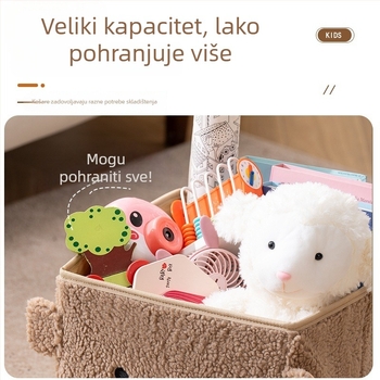 Višestruko funkcionalna, sklopiva kutija od koralnog pliša za dječje igračke i donje rublje, ekstra veliki koš za pohranu