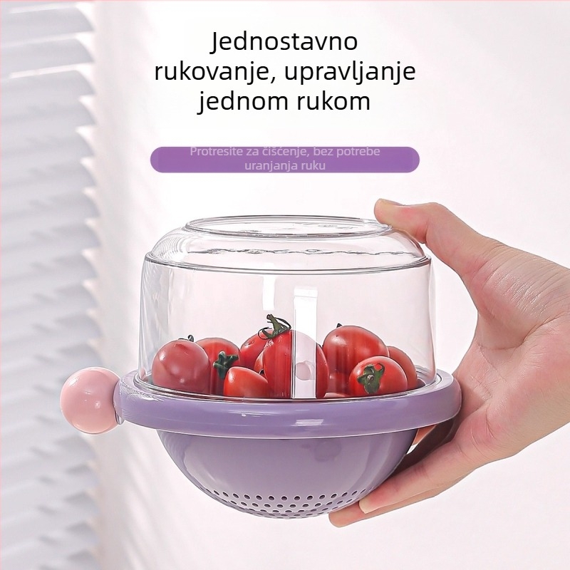 Dvostruki odvodni koš za voće, kućni koš za pranje voća, elegantan dizajn za dnevni boravak