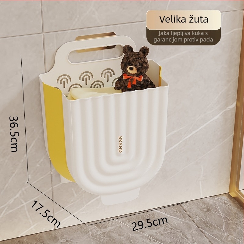 Plastična košara za rublje, zidna montaža, kućna upotreba, kupaonica