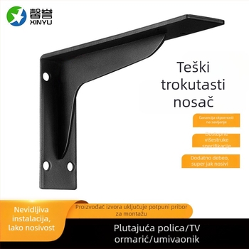 Težak trokutasti nosač za viseće TV ormariće, radne stolove i ormariće – nosiva kutna metalna polica za skladištenje