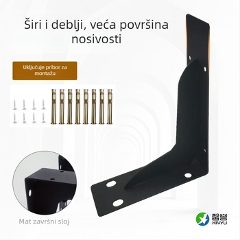 Težak trokutasti nosač za viseće TV ormariće, radne stolove i ormariće – nosiva kutna metalna polica za skladištenje