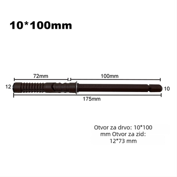 Skriveni nosač police s proširnim vijcima za pregrade ploče