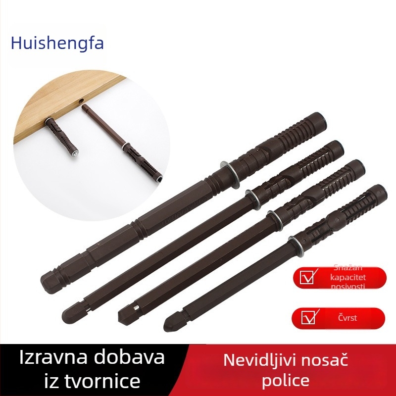 Skriveni nosač police s proširnim vijcima za pregrade ploče