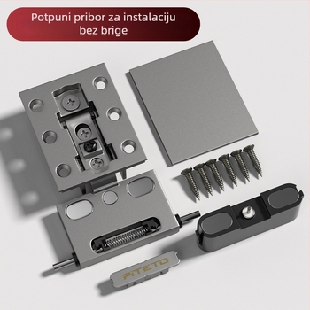 Skrivene šarke s pin tipom za vrata s aluminijskim okvirom, garderobna vrata, teški teret, 3D podešavanje i dampiranje