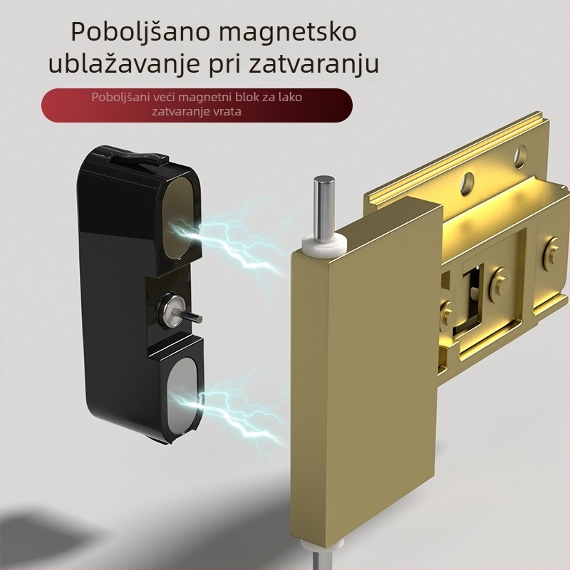 Skrivene šarke s pin tipom za vrata s aluminijskim okvirom, garderobna vrata, teški teret, 3D podešavanje i dampiranje