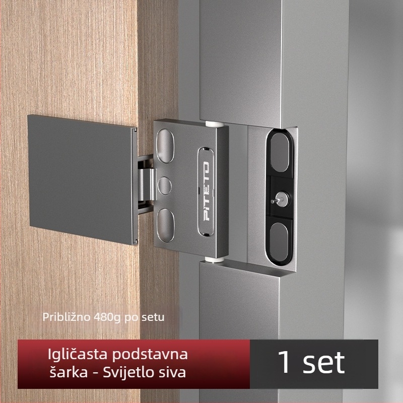 Skrivene šarke s pin tipom za vrata s aluminijskim okvirom, garderobna vrata, teški teret, 3D podešavanje i dampiranje