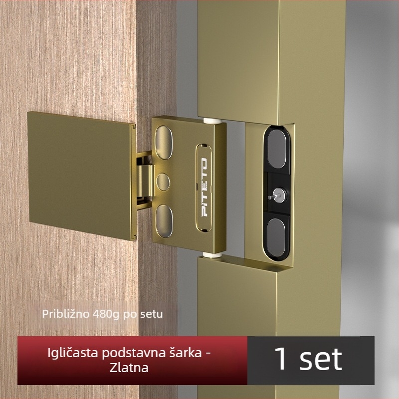 Skrivene šarke s pin tipom za vrata s aluminijskim okvirom, garderobna vrata, teški teret, 3D podešavanje i dampiranje