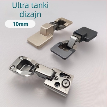 Skrivena ultra-tanka šarka s kratkim ramenom, dvostupanom snagom i amortizacijom pri malom kutu, 3D prilagodljiva vrata ormarića
