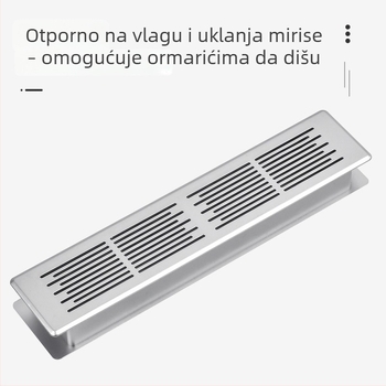Plastični dvostrano prozračni mrežni panel za vrata ormara, pravokutnog oblika, otvori za ventilaciju, dekorativni poklopac