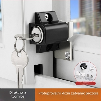 Aluminijski prozorski zasun za klizna vrata i prozore s ograničivačem i klipom za mrežu