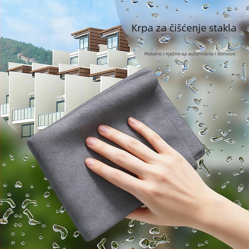 Debela krpa za čišćenje stakla, bez tragova i vodnih mrlja, za brisanje ogledala, kućna upotreba, bez dlačica, upijajuća krpa