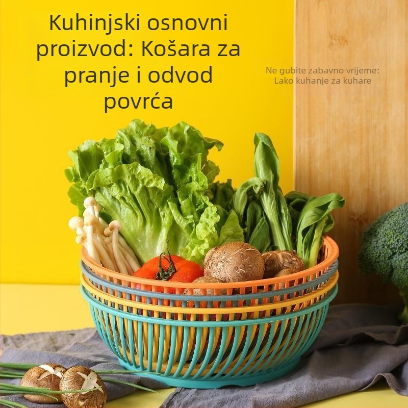 Plastična korpa za voće s prorezima za pranje, kuhinjska korpa za voće i povrće, višestruka namjena