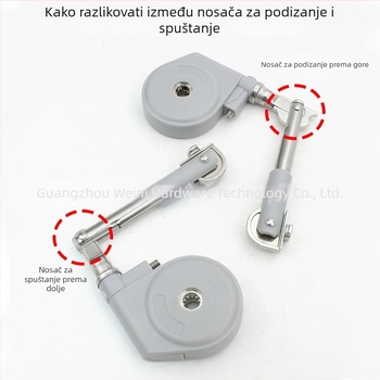 Hidraulični amortizer za ormare i potporna šipka za vrata koja se otvaraju nagore