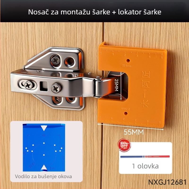 Univerzalna debela magnetska nosač za šarke ormarića