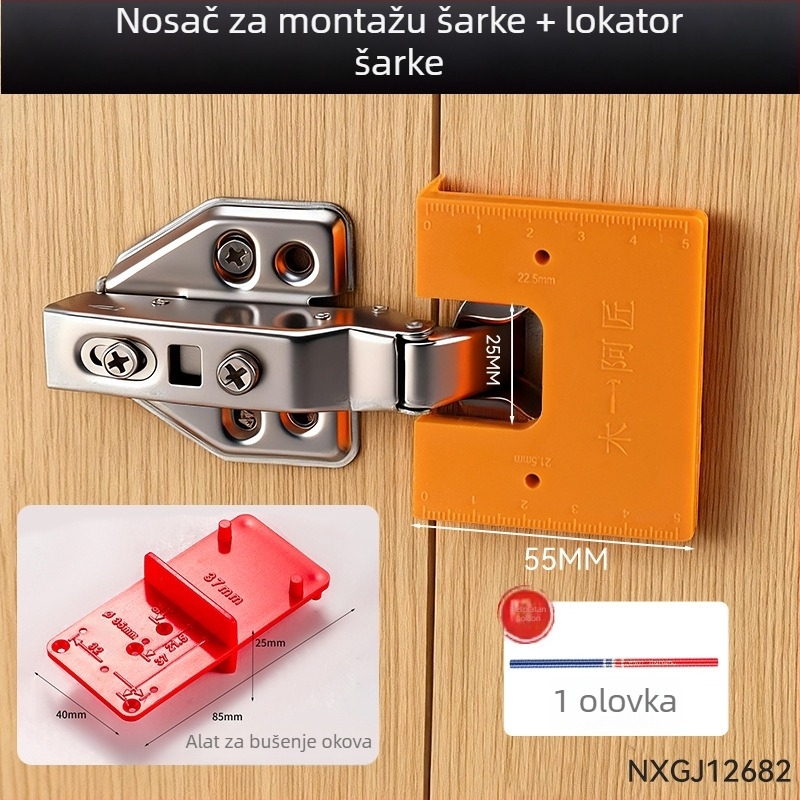 Univerzalna debela magnetska nosač za šarke ormarića