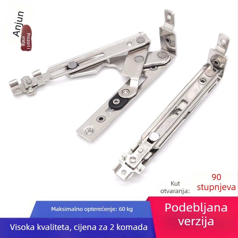 304 nehrđajući čelik — skriveni šarka za termički odvojene aluminijske prozore i vrata, vanjski kasetni prozor, potporna šipka i pribor za prozorske šipke
