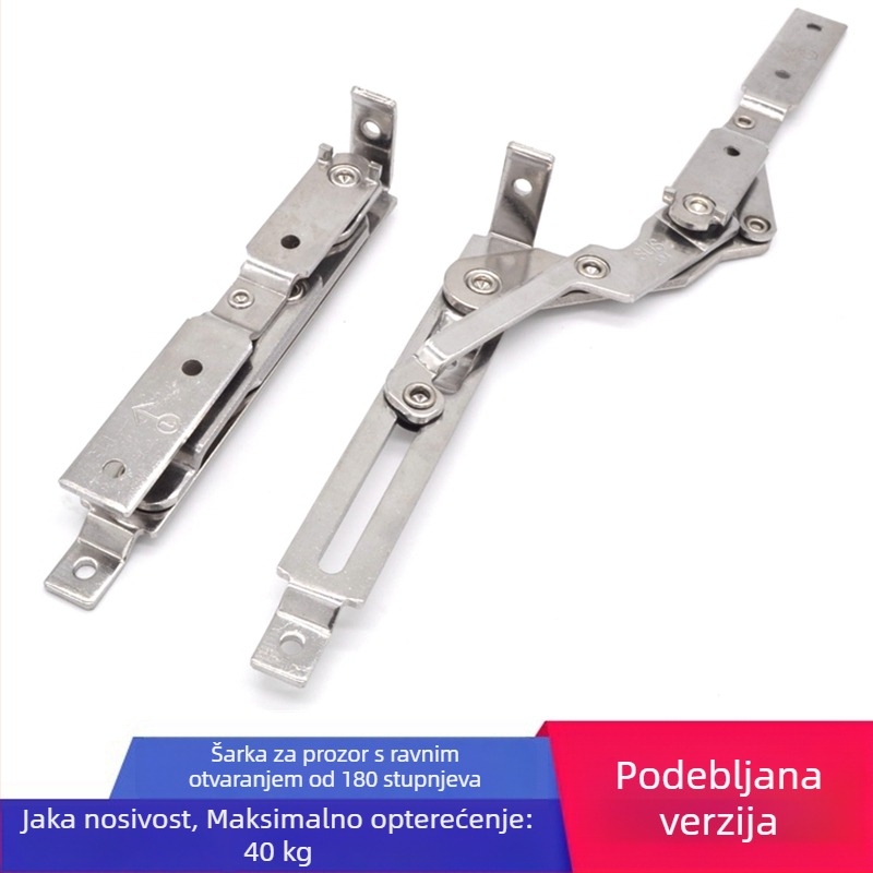 304 nehrđajući čelik — skriveni šarka za termički odvojene aluminijske prozore i vrata, vanjski kasetni prozor, potporna šipka i pribor za prozorske šipke