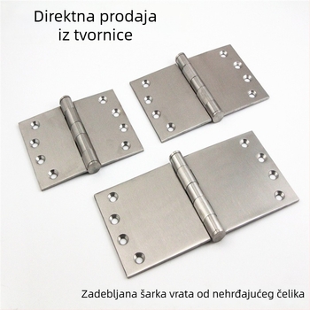 Deblji teški šarniri od nehrđajućeg čelika, prošireni industrijski šarniri za vrata s ležajevima