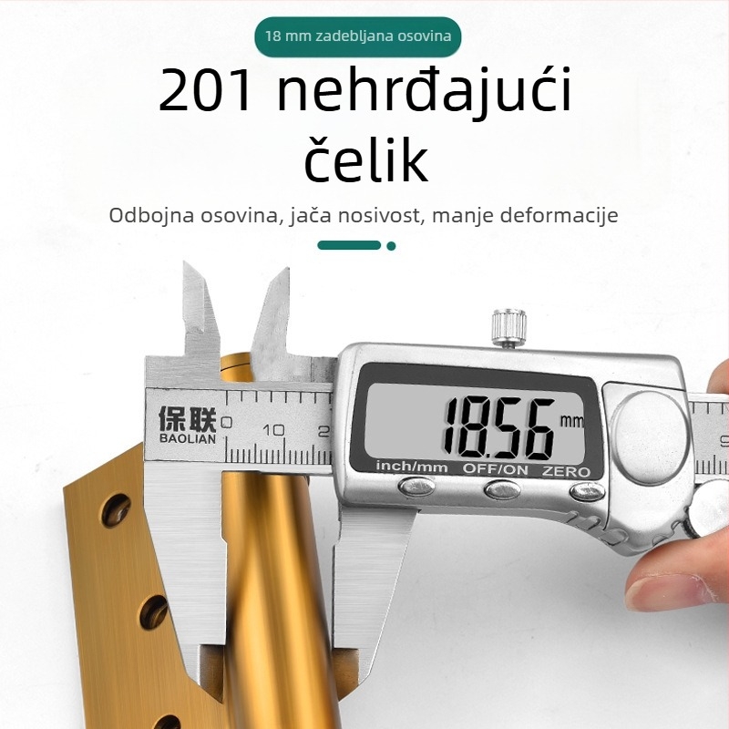 Nevidljiva šarka za vrata s oprugom i amortizerom, automatsko vraćanje, sklopni zatvarač za vrata, za drvena vrata i skrivena vrata, tiho djelovanje