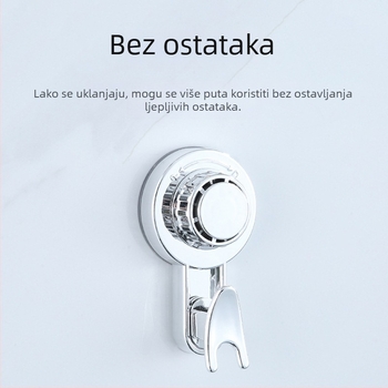 Zidna kuka s vakuumom, bez bušenja, snažna jednokuka, za kuhinju i kupaonicu, bez tragova na vratima