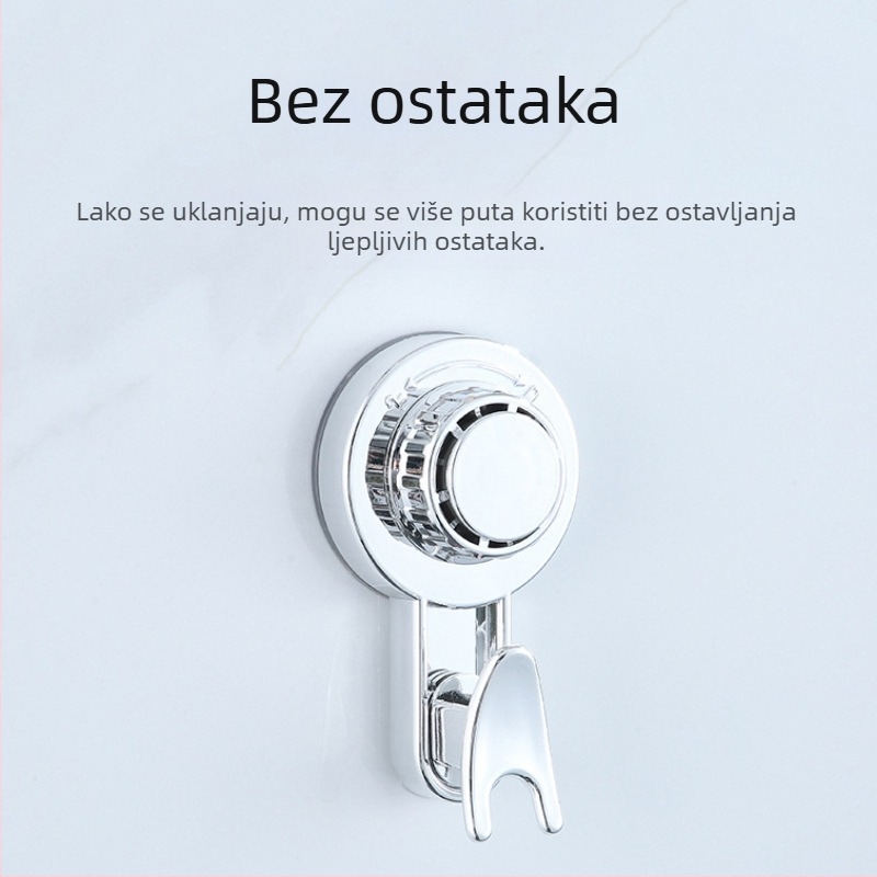 Zidna kuka s vakuumom, bez bušenja, snažna jednokuka, za kuhinju i kupaonicu, bez tragova na vratima