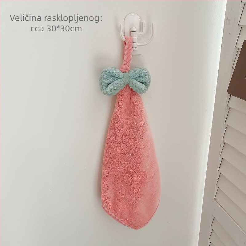 Slatka viseća ručnica za ruke, upija vodu, bez dlačica, brzo se suši, koralni flis, za djecu, kuhinja i dom