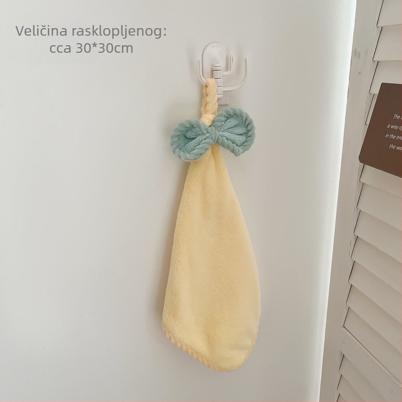 Slatka viseća ručnica za ruke, upija vodu, bez dlačica, brzo se suši, koralni flis, za djecu, kuhinja i dom