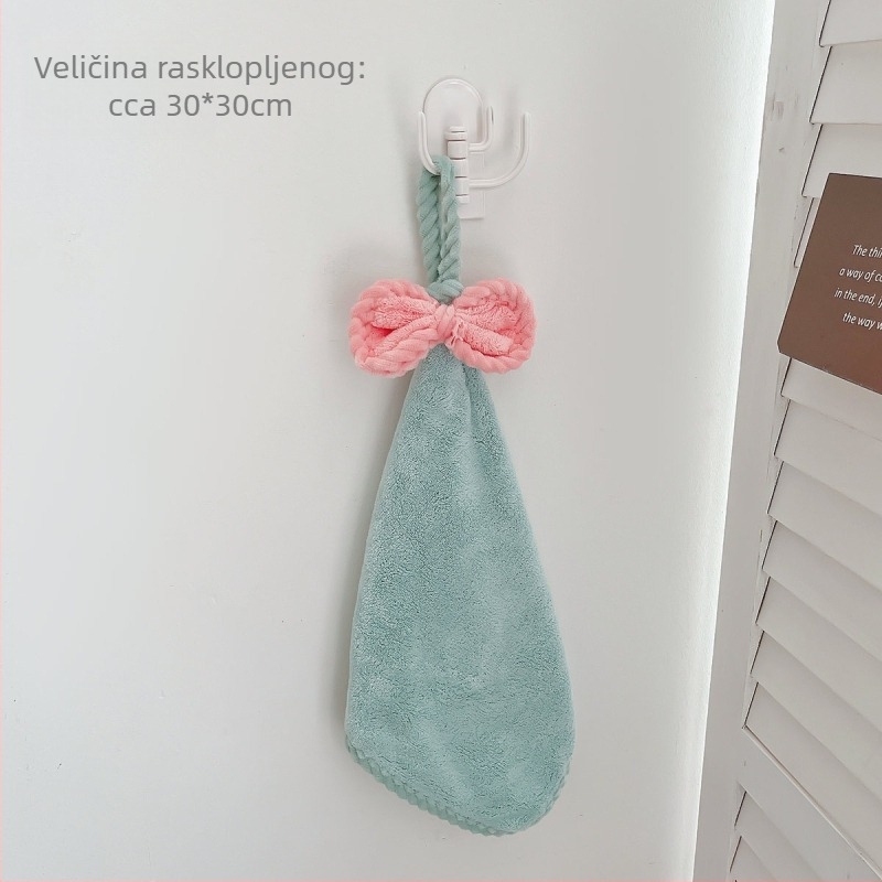 Slatka viseća ručnica za ruke, upija vodu, bez dlačica, brzo se suši, koralni flis, za djecu, kuhinja i dom
