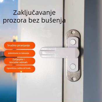Brava za prozor od aluminija, tip broken-bridge, bez bušenja, sa zinkovim legura i zaustavljačem