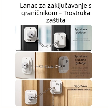 Dječji sigurnosni blok za prozore — ograničivač za klizne i otvore prozora, aluminijska legura, bez bušenja