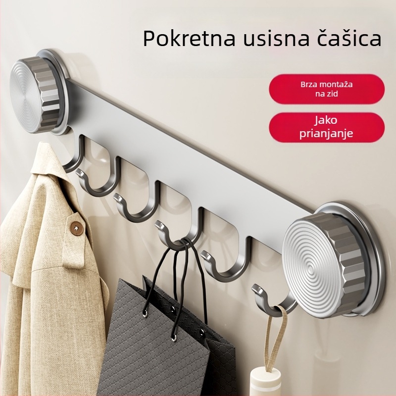 Usisni držač vrata bez bušenja, čvrsto opterećenje, kupaonica, za odjeću